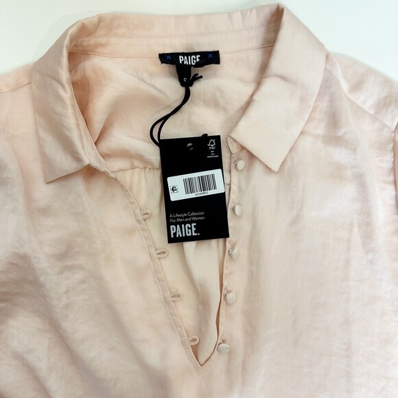 NWT Paige Resa Satin Blouse Small - Picture 7 of 15